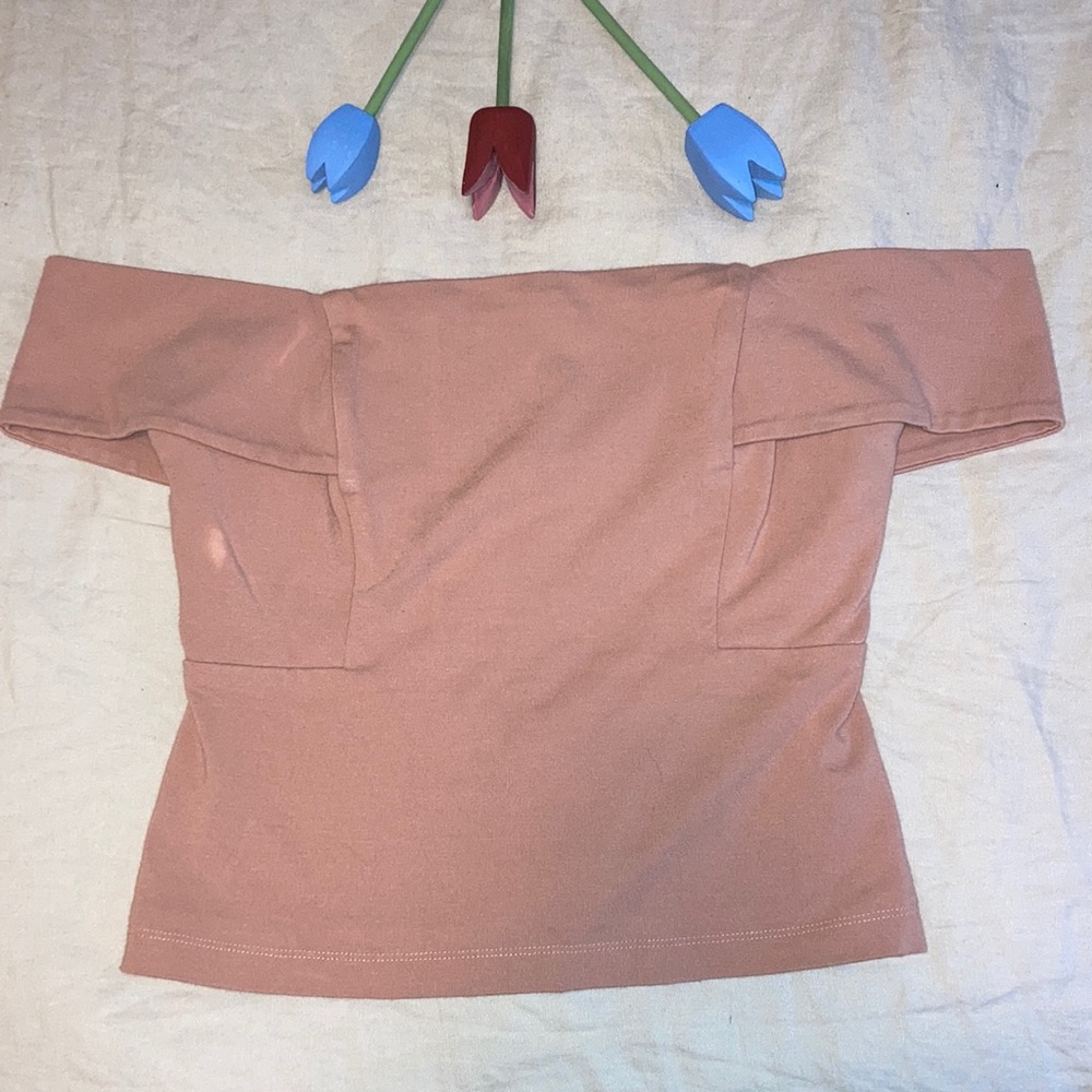 Anthropologie deletta off the shoulder dusty rose